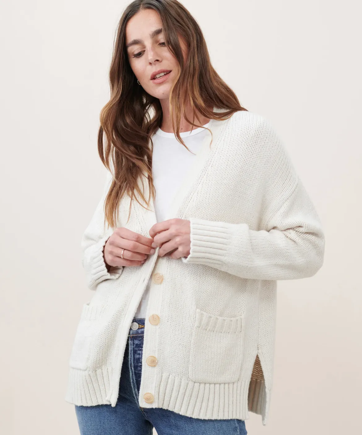 Jenni Kayne Cody Cardigan Bone Best