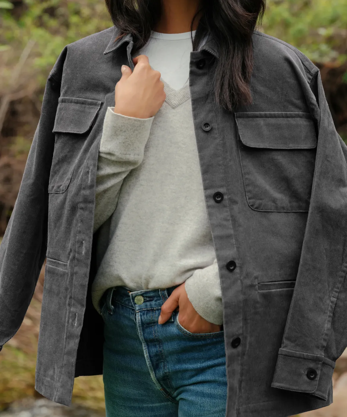 Jenni Kayne Corduroy Jacket Washed Black Discount