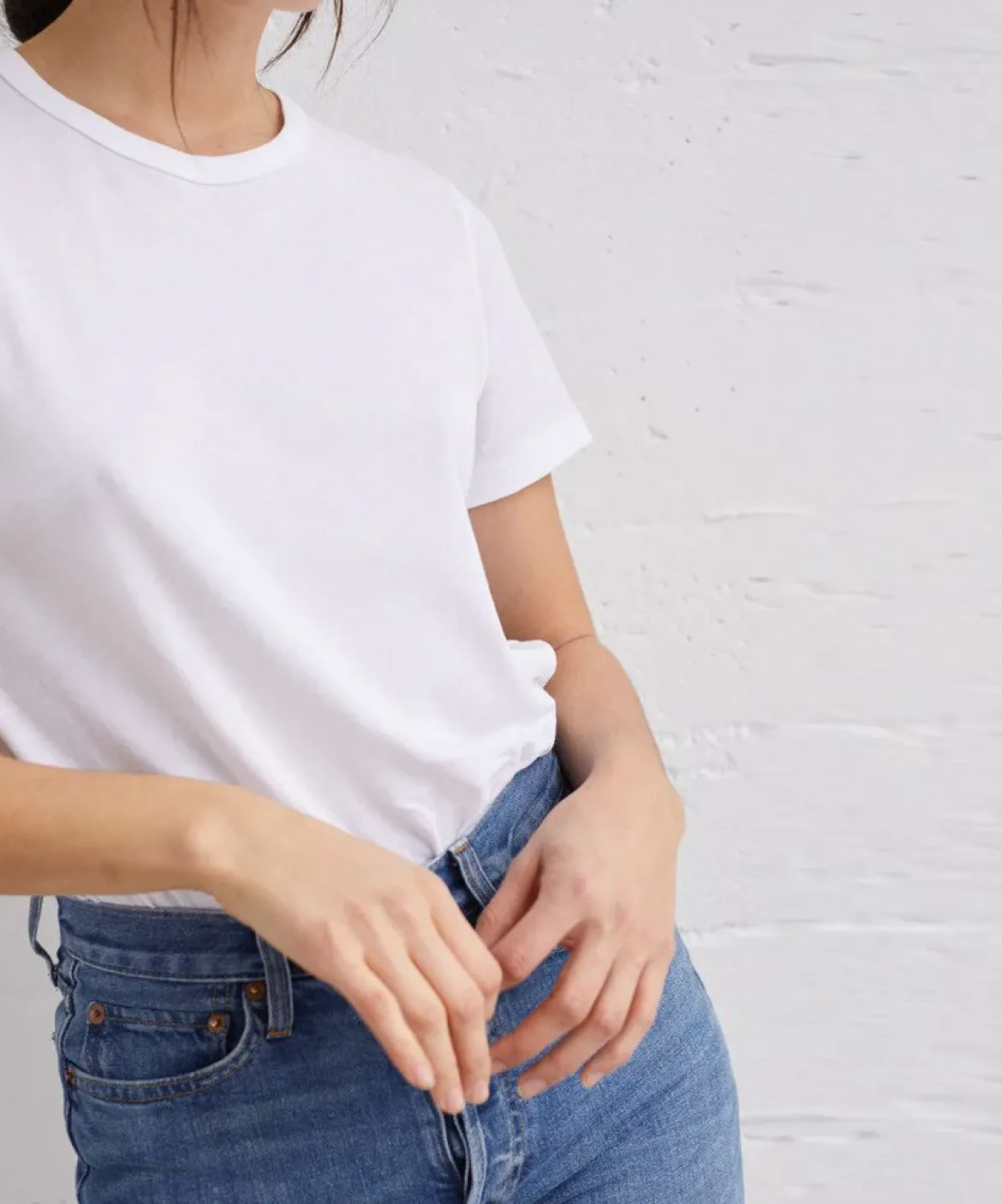 Jenni Kayne Cotton Basic Tee White Clearance
