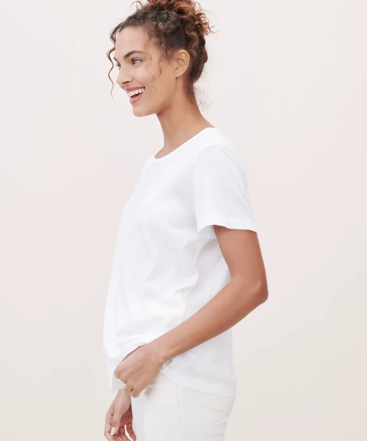 Jenni Kayne Cotton Basic Tee White Clearance