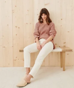 Jenni Kayne Cotton Cabin Sweater Rose Sale