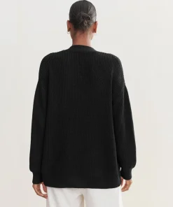 Jenni Kayne Cotton Cocoon Cardigan Black Sale