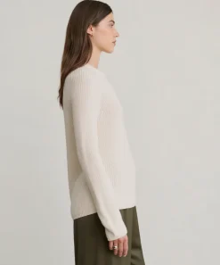 Jenni Kayne Cotton Fisherman Sweater Ivory Best