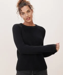 Jenni Kayne Cotton Fisherman Sweater Black Online