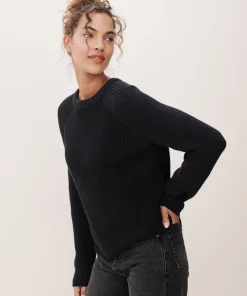 Jenni Kayne Cotton Fisherman Sweater Black Online