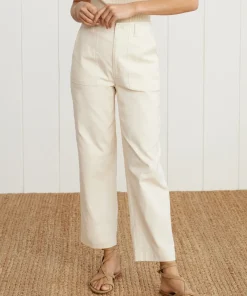 Jenni Kayne Cotton Linen Ranger Trouser Cream Outlet