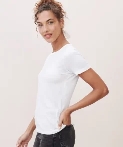 Jenni Kayne Cotton Slim Tee White Best