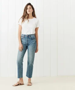 Jenni Kayne Cotton Slim Tee White Best