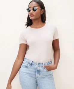Jenni Kayne Cotton Slim Tee Blush Discount