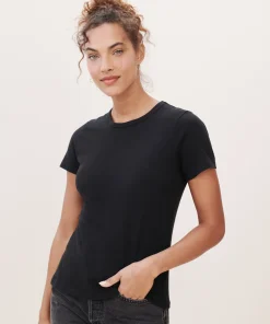 Jenni Kayne Cotton Slim Tee Black Online