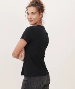 Jenni Kayne Cotton Slim Tee Black Online