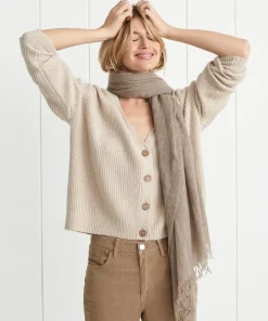 Jenni Kayne Cropped Cashmere Cocoon Cardigan Oatmeal Sale
