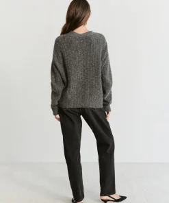 Jenni Kayne Cropped Cashmere Cocoon Cardigan Charcoal Sale