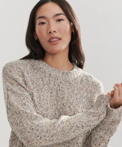 Jenni Kayne Cropped Cocoon Crewneck Blossom Marl Online