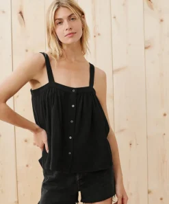 Jenni Kayne Cypress Button Tank Black Online