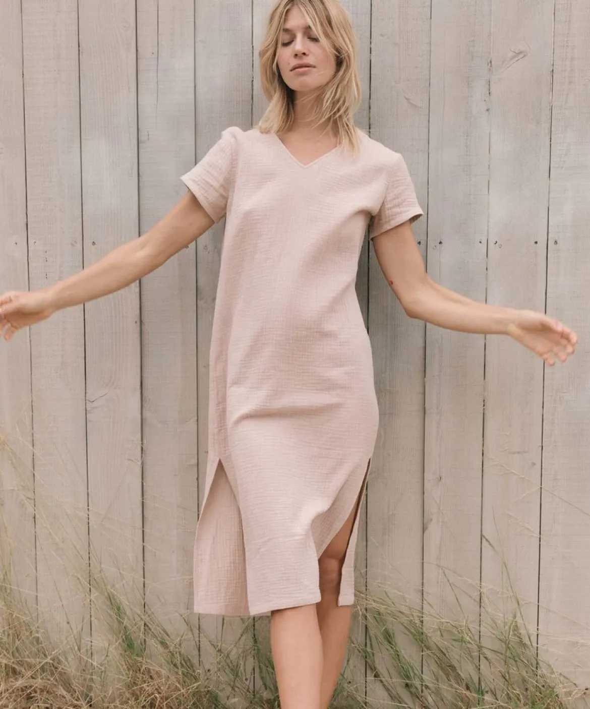 Jenni Kayne Cypress Caftan Dress Blush Online