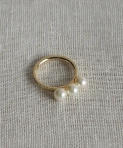 Jenni Kayne Elodie Pearl Ring Gold New