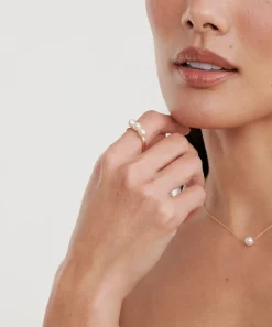 Jenni Kayne Elodie Pearl Ring Gold New