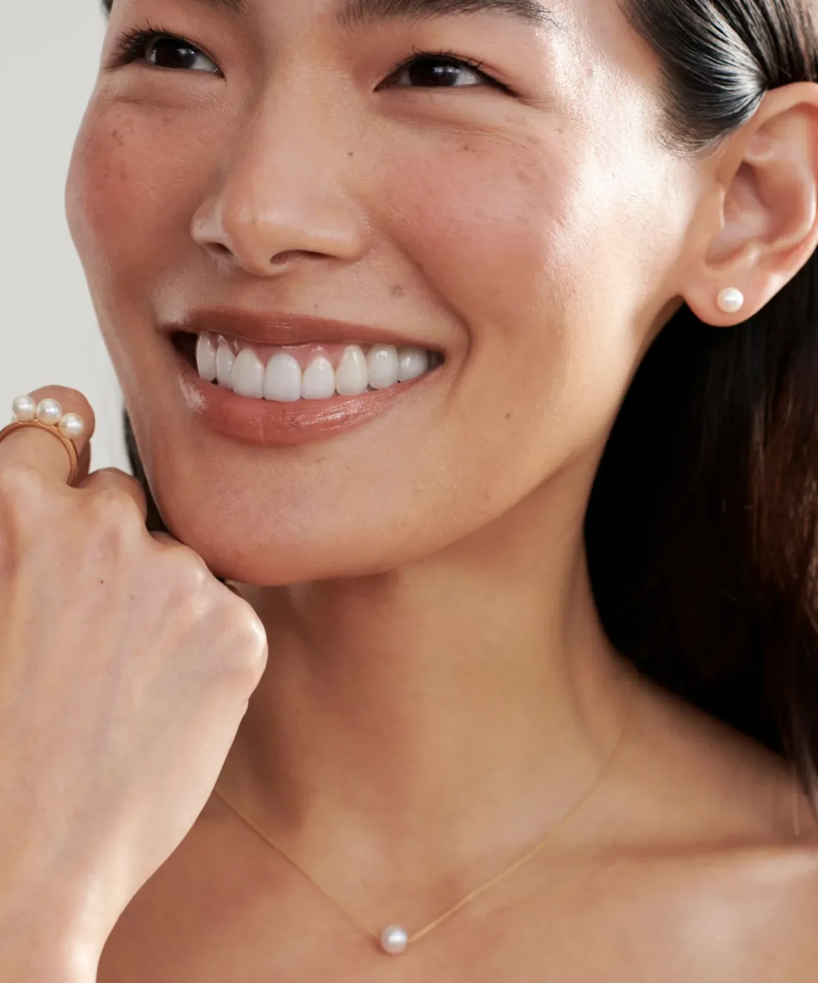 Jenni Kayne Elodie Pearl Ring Gold New