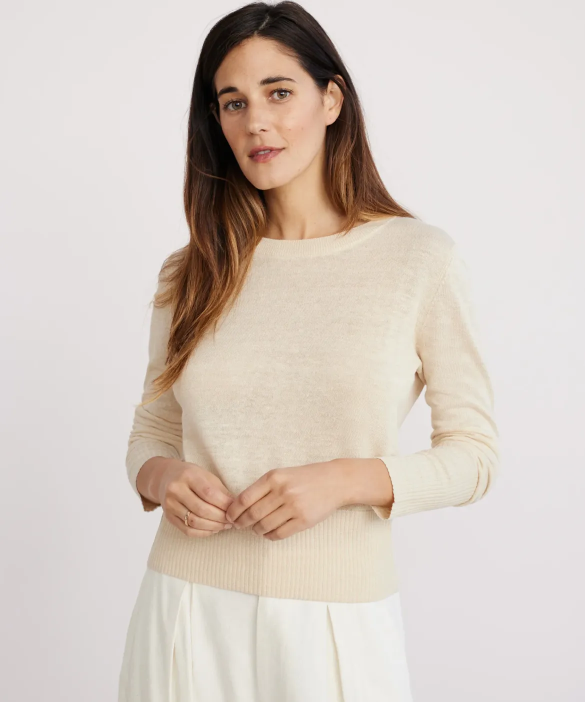 Jenni Kayne Finley Crewneck Cream Best