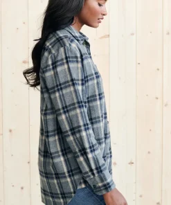 Jenni Kayne Flannel Boyfriend Shirt Grey Plaid Online
