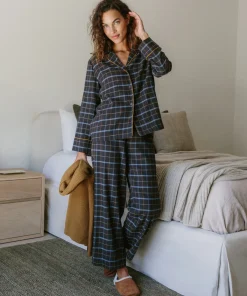 Jenni Kayne Flannel Pajama Pant Navy Plaid Sale