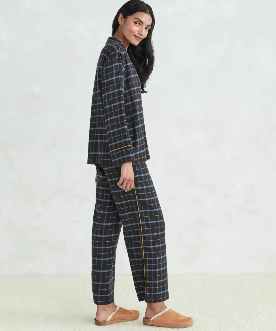 Jenni Kayne Flannel Pajama Pant Navy Plaid Sale