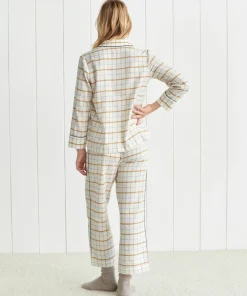 Jenni Kayne Flannel Pajama Pant Ivory Plaid Hot