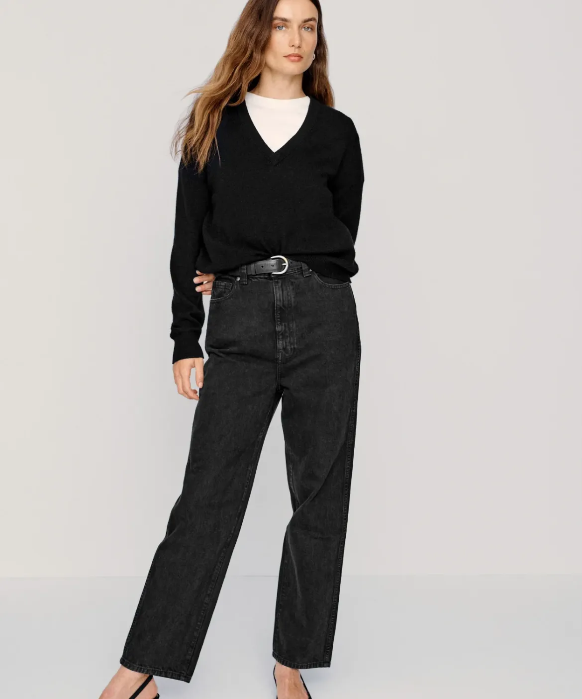 Jenni Kayne Flynn Cashmere Sweater Black Hot