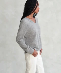 Jenni Kayne Flynn Cashmere Sweater Grey Best