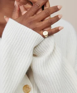 Jenni Kayne Gemma Baguette Signet Ring Gold Discount