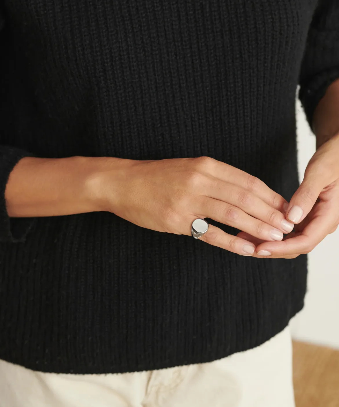 Jenni Kayne Gemma Signet Ring White Gold Sale
