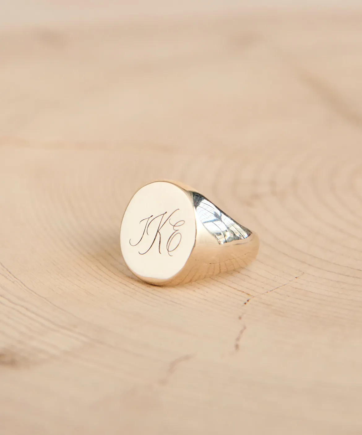 Jenni Kayne Gemma Signet Ring Gold New