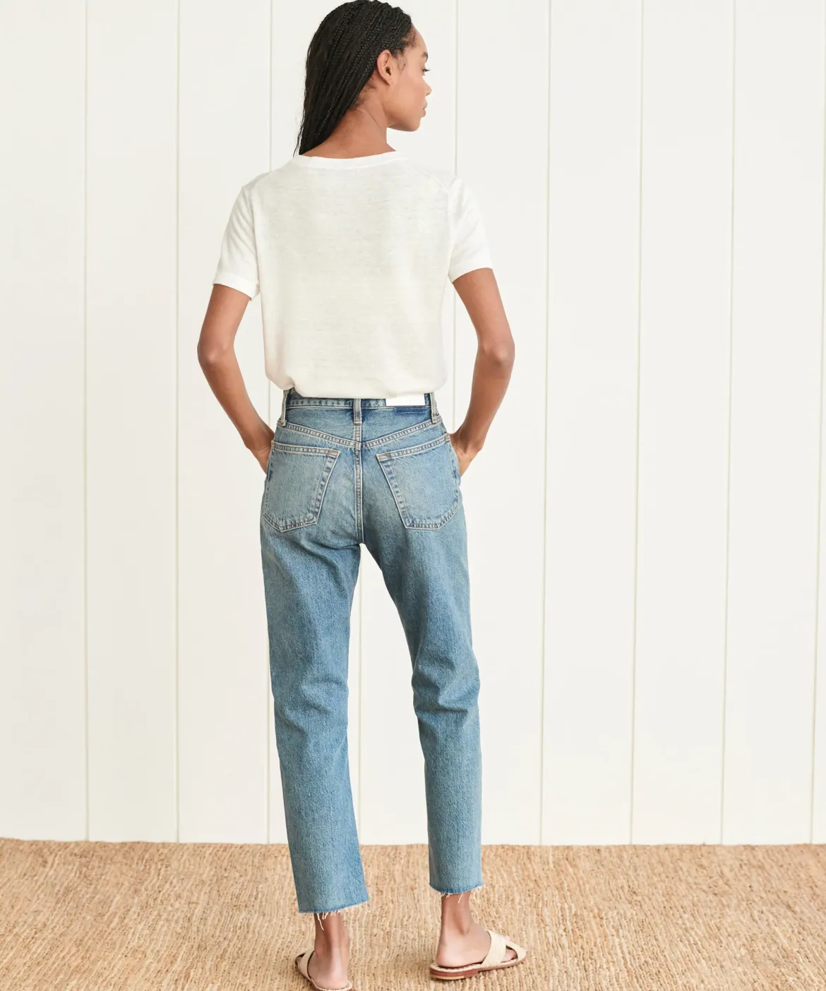 Jenni Kayne High Rise Stove Pipe Jean Medium Vain New