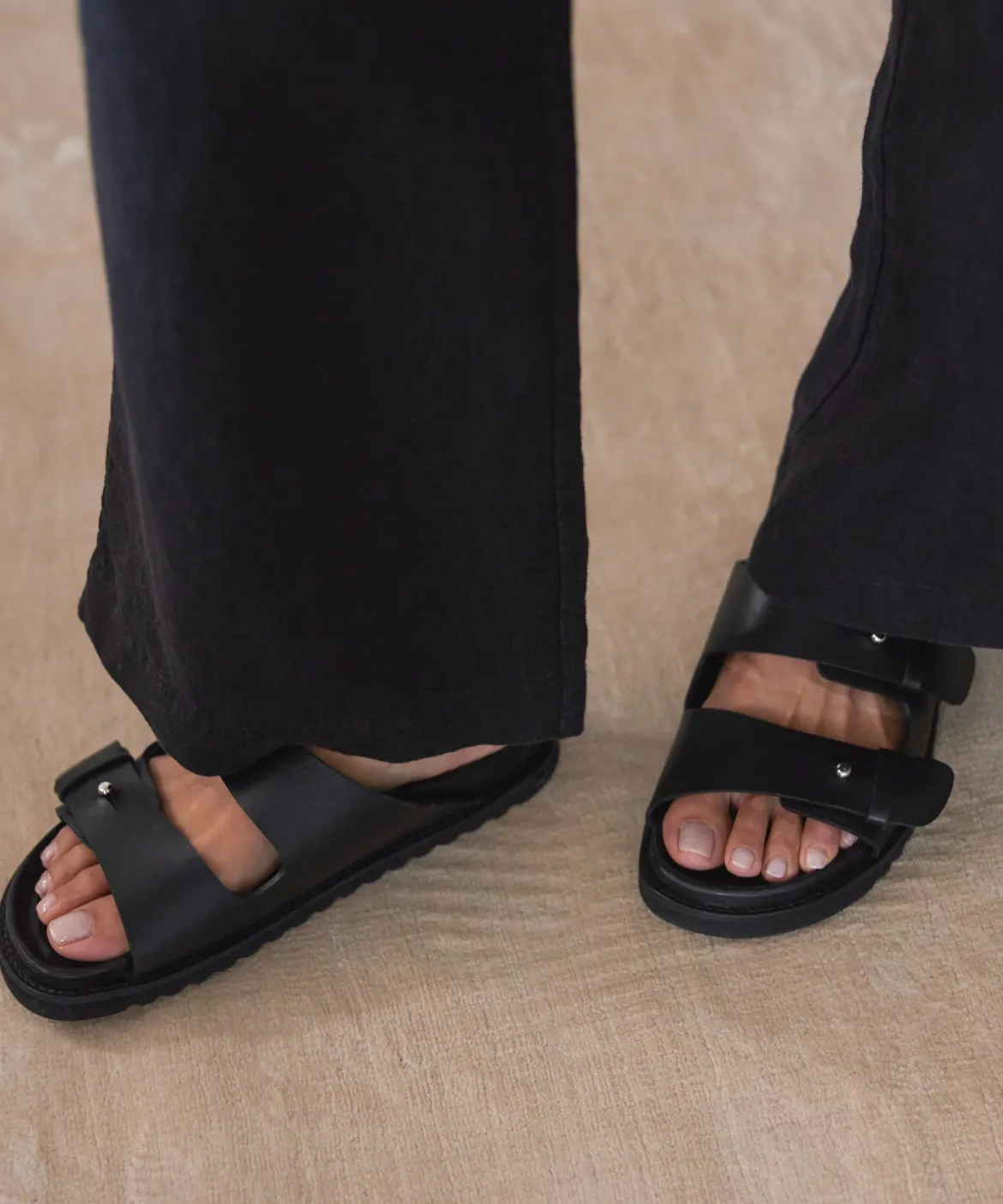 Jenni Kayne Hutton Slide Sandal Black Fashion