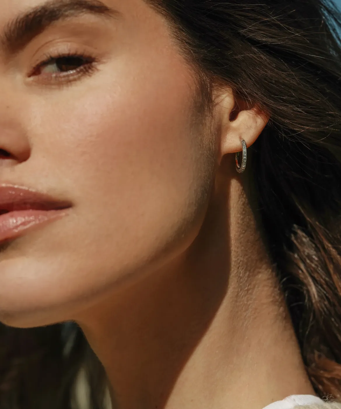 Jenni Kayne Iris Diamond Hoops White Gold Outlet