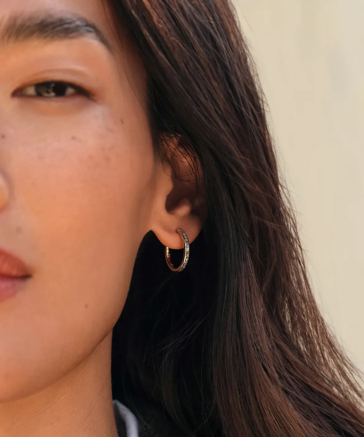 Jenni Kayne Iris Diamond Hoops White Gold Outlet