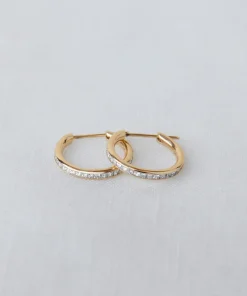 Jenni Kayne Iris Diamond Hoops Gold Hot