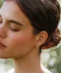 Jenni Kayne Iris Diamond Hoops Gold Hot