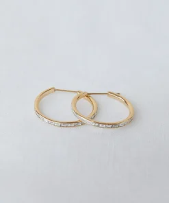 Jenni Kayne June Baguette Hoops Gold New
