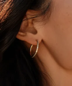 Jenni Kayne June Baguette Hoops Gold New