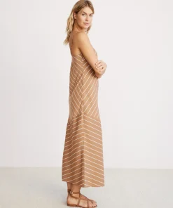 Jenni Kayne Kendall Slip Dress Terracotta Stripe Clearance