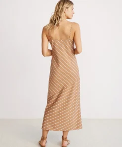 Jenni Kayne Kendall Slip Dress Terracotta Stripe Clearance