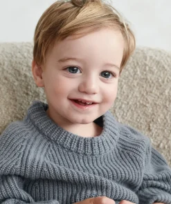 Jenni Kayne Kids' Fisherman Sweater Dusty Blue Sale