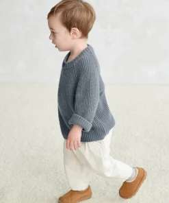 Jenni Kayne Kids' Fisherman Sweater Dusty Blue Sale