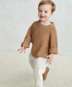 Jenni Kayne Kids' Fisherman Sweater Camel Outlet