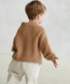 Jenni Kayne Kids' Fisherman Sweater Camel Outlet
