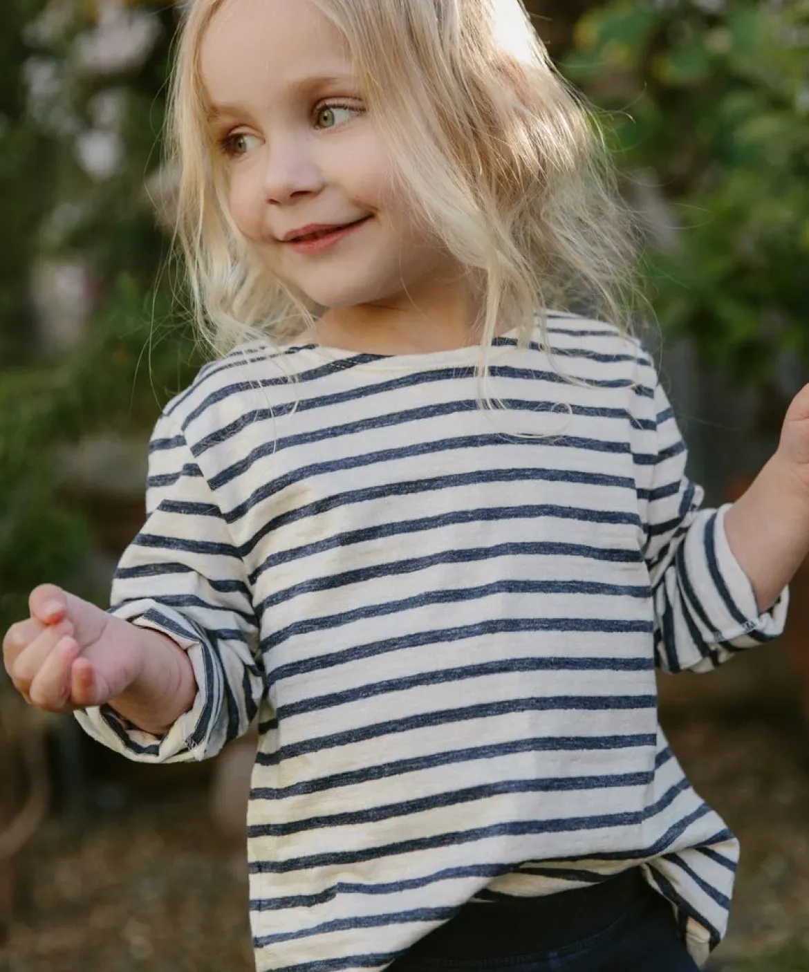 Jenni Kayne Kids' Rue Long Sleeve Tee Navy Stripe Online