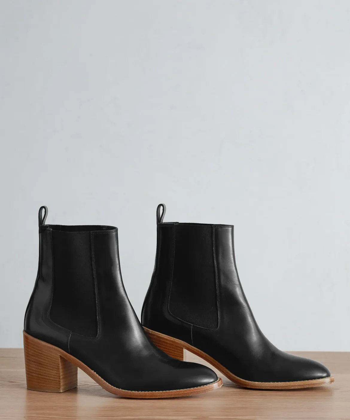 Jenni Kayne Leather Frankie Chelsea Boot Black Discount
