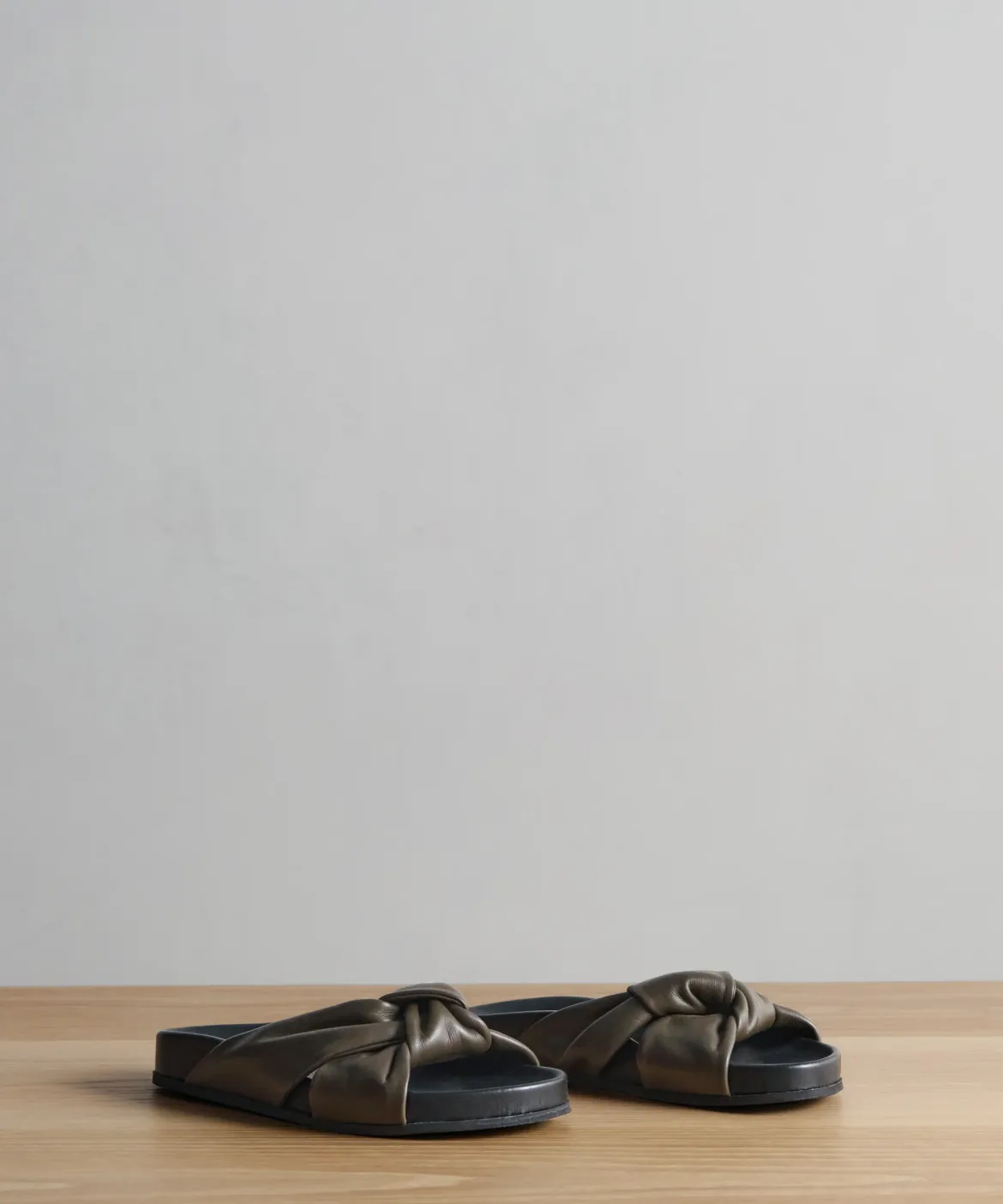 Jenni Kayne Leather Knot Sandal Olive Best